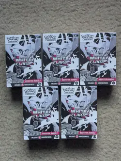 Pokemon Scarlet & Violet White Flare Booster Bundle New SEALED - Lot Of 5 - - Image 1