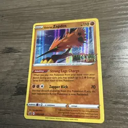 Pokemon Galarian Zapdos Evolving Skies Prerelease Black Star Promo SWSH124 NM - Image 1