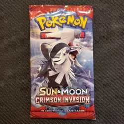 Sun & Moon - Crimson Invasion - Pokemon Booster Pack - New - Lot #100 - Image 1