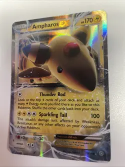 ⚡Pokemon TCG Ampharos EX 27/98 Ultra Rare Holo Ancient Origins 2015 NM Free Ship - Image 1