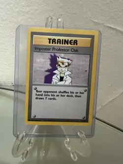 Pokemon TCG Trainer Imposter Professor Oak Base Set 73/102 Rare Vintage 1999 LP - Image 1