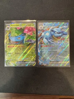 Venusaur EX 001/142 Blastoise EX 030/142 Stellar Crown Stamped Promos NM - Image 1