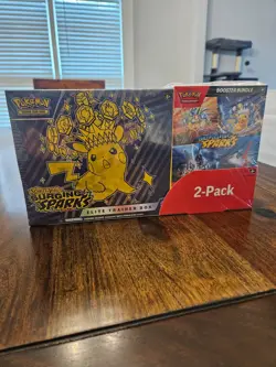 Pokemon TCG Surging Sparks ETB + Booster Bundle Costco 2-Pack - Sealed - Image 1