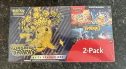 Pokemon Surging Sparks ETB & Booster Bundle Costco 2-pack Factory Sealed Box New - Image 1