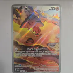 MAGBY 186/182 PARADOX RIFT ILLUSTRATION RARE CARD NM+ FULL ART 2023 POKEMON - Image 1