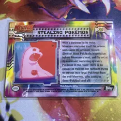 Stealing Pokemon #27 Black Logo Topps Mewtwo Strikes Back Pokemon Card Mp 2nd Pr - Image 2