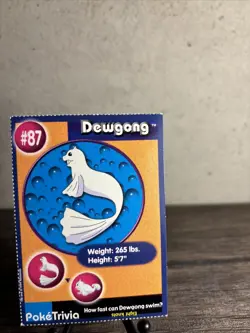 1999 Pokemon Promo Card The First Movie Nintendo Dewgong #87 PokeTrivia- NM!! - Image 3