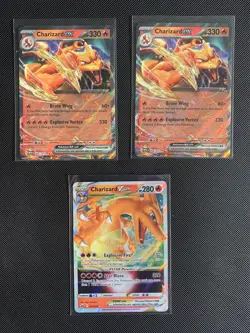 Pokemon Charizard Lot 151 Ex And Vstar 3 Card Lot - Image 3