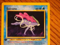 Pokemon 2001 1st Edition Neo Revelation Suicune rare card near mint condition - Image 2