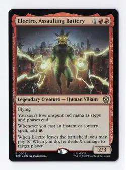 Electro, Assaulting Battery (Foil) 0076 (R) MTG Marvel's Spider-Man (SPM) - Image 1