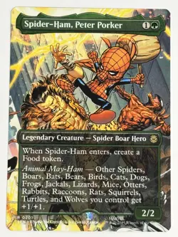 Spider-Ham, Peter Porker (Borderless) Marvel's Spider-Man 201 NM Magic MTG - Image 1