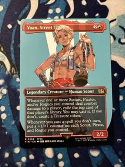 Vaan, Street Thief (Borderless) Final Fantasy Foil - NM #390 MTG FIN - Image 1