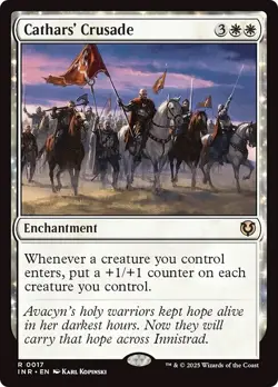 CATHARS' CRUSADE x1 mtg NM-M Innistrad Remastered 1 Rare - Image 1