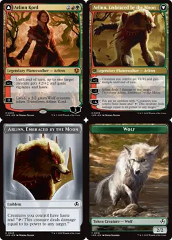 ARLINN KORD w/ 2 Emblem Wolf Token mtg NM-M Innistrad Remastered Mythic - Image 1