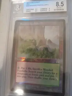 Magic MTG Onslaught FOIL Wooded Foothills BGS 8.5 NEAR MINT NM - Image 1
