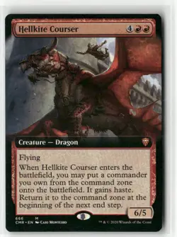 magic the gathering Hellkite Courser Extended Art Commander Legends Mythic - Image 1