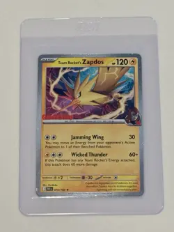 Pokemon Team Rocket’s Zapdos Card 070/182 GameStop Exclusive NM - Image 1