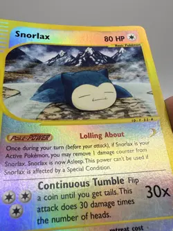 2003 Pokemon TCG - Snorlax 100/144 Skyridge Reverse Holo - Image 4