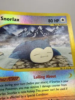 2003 Pokemon TCG - Snorlax 100/144 Skyridge Reverse Holo - Image 5