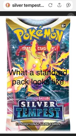 MISPRINT ERROR Pokemon Silver Tempest Booster Pack Factory Sealed TCG - Image 3