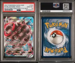 2021 Blastoise VMAX Full Art Battle Box PSA 10 SWSH BLACK STAR PROMO 103 - Image 1