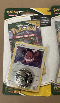 Pokemon Evolving Skies Checklane Blister Pack ART SET Eevee SEALED NEW Lot of 4x - Image 2