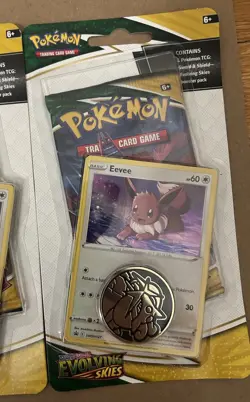Pokemon Evolving Skies Checklane Blister Pack ART SET Eevee SEALED NEW Lot of 4x - Image 5