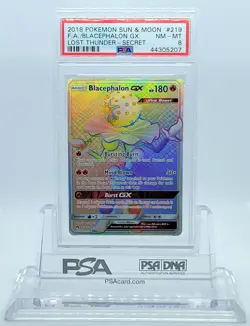 POKEMON LOST THUNDER BLACEPHALON GX #219 SECRET RARE HOLO PSA 8 NM-MT #44305207 - Image 1