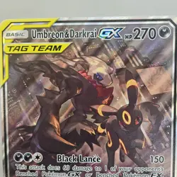 JUMBO Umbreon & Darkrai GX Tag Team Black Star Promo SM241 Pokemon Oversized NM - Image 2