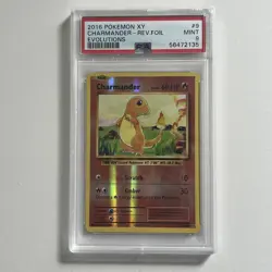 2016 Pokemon XY Evolutions Charmander Reverse Holo Foil 9/108 PSA 9 MINT - Image 1