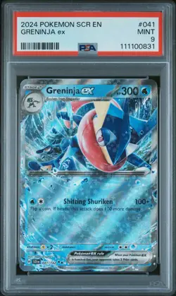 2024 Pokemon SCR EN Greninja EX 041/142 MINT PSA 9 - Image 1