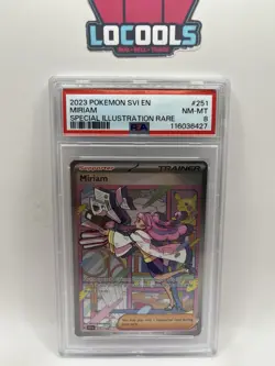 2023 POKEMON SVI EN-SCARLET & VIOLET SPECIAL ILLUSTRATION RARE #251 MIRIAM PSA 8 - Image 1