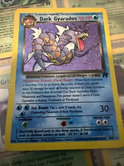 Dark Gyarados 8/82 Holo Rare Unlimited Team Rocket SWIRL Pokemon 7628 - Image 1