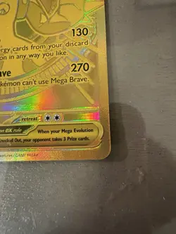 Pokemon M Mega Lucario EX Gold Ultra Secret Rare Holo Card - Image 4