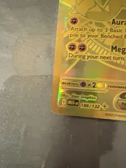 Pokemon M Mega Lucario EX Gold Ultra Secret Rare Holo Card - Image 5