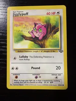 JIGGLYPUFF 54/64 NM/M Jungle Base Set Pokemon Card - Image 1