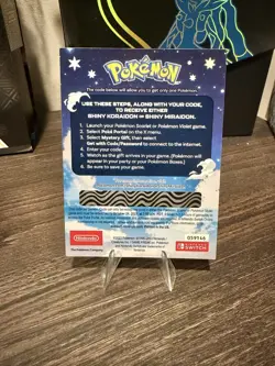 Pokemon-Gamestop Shiny Miraidon Koraidon Code Unused Physical PROMO Card Shipped - Image 1