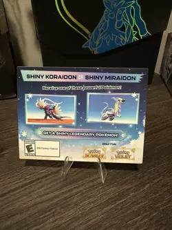 Pokemon-Gamestop Shiny Miraidon Koraidon Code Unused Physical PROMO Card Shipped - Image 2