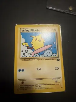 Pokemon TCG Surfing Pikachu Black Star Promo Card 28 WOTC - Image 1