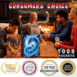 1008 Card Binder 9 Pocket Trading Card Binder with 56 Page 3-Ring Removable Slee - Image 2