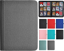 Trading Card Binder, 9 Pocket PU Cover Card Collection Binder for 360 Cards, Pre - Image 1