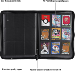 Trading Card Binder, 9 Pocket PU Cover Card Collection Binder for 360 Cards, Pre - Image 3