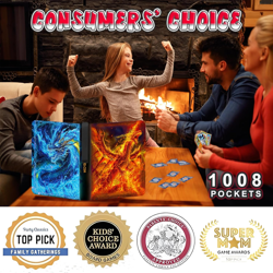 1008 Card Binder 9 Pocket, 3-Ring Trading Card Binder with 56 Page Removable Sle - Image 2