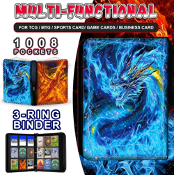 1008 Card Binder 9 Pocket, 3-Ring Trading Card Binder with 56 Page Removable Sle - Image 3