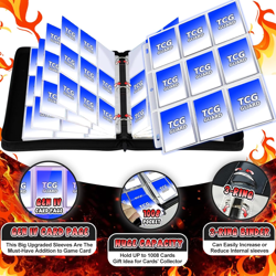 1008 Card Binder 9 Pocket, 3-Ring Trading Card Binder with 56 Page Removable Sle - Image 5
