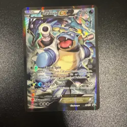 Pokemon TCG Card - Blastoise EX XY122 Black Star Promo Full Art XY Holo Rare - Image 1
