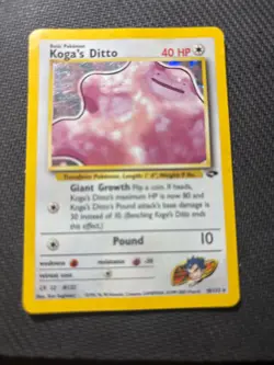 Pokemon Card - Koga’s Ditto - Holo Rare - Gym Challenge Set 10/132 - WotC Vintag - Image 1