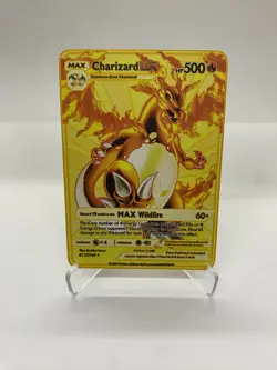 Charizard DX Gold Metal Pokemon Card-Collectible Gift Display！Christmas PRETTY - Image 1