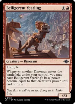 NM Belligerent Yearling, MTG, LCI, Magic the Gathering, 133 - Image 1