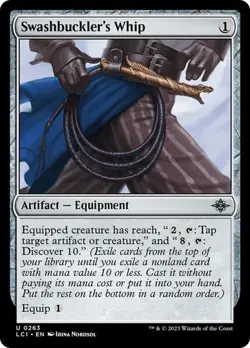NM Swashbuckler's Whip, MTG, LCI, Magic the Gathering, 263 - Image 1
